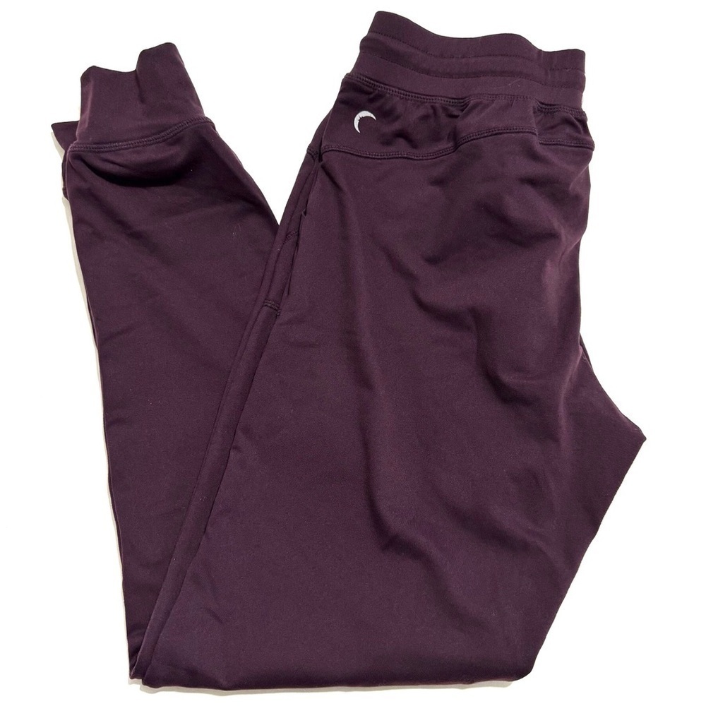 Zyia Unwind Jogger High Waist Pull-On Pants in Eggplant Size Small Sweats